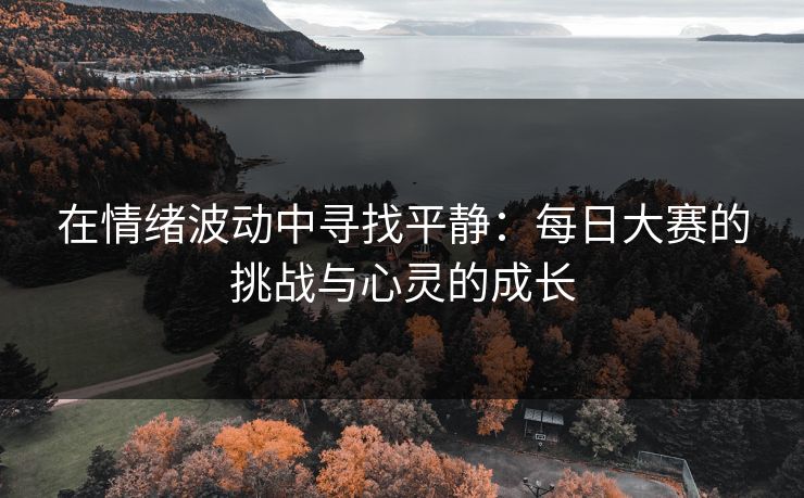 在情绪波动中寻找平静：每日大赛的挑战与心灵的成长