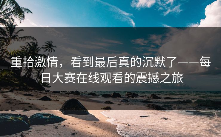重拾激情，看到最后真的沉默了——每日大赛在线观看的震撼之旅